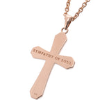 Sympathy of Soul シンパシーオブソウル クロスネックレス 色石 ダイヤ ユニセックス K18ピンクゴールド PG ネックレス Aランク 中古 銀蔵
