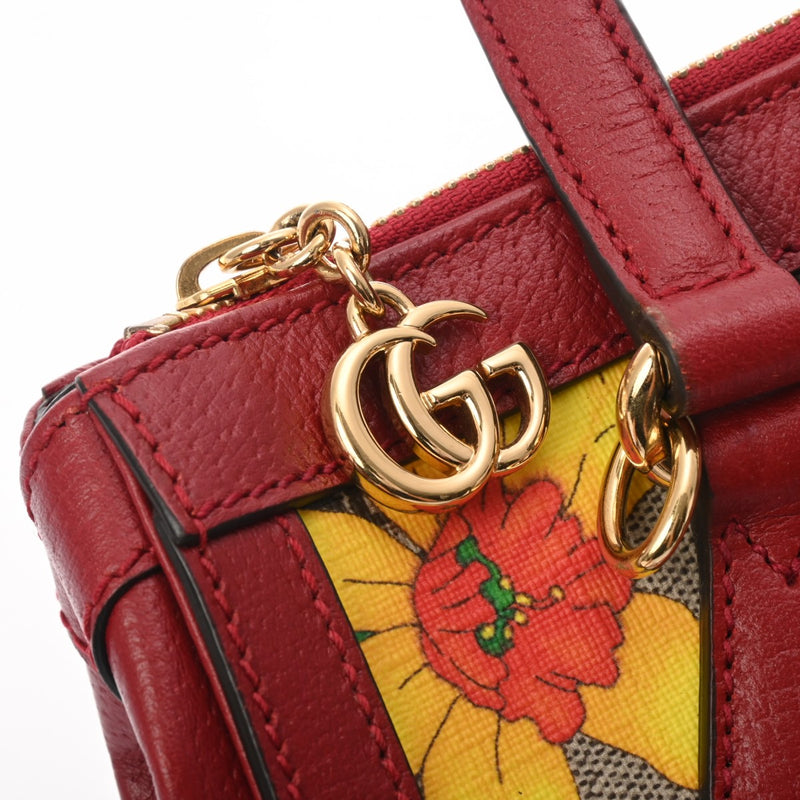 GUCCI グッチ オフィディア スモール フローラ 2WAYトート レッド/マルチカラー 547551 レディース GGスプリームキャンバス/レザー ハンドバッグ ABランク 中古 銀蔵