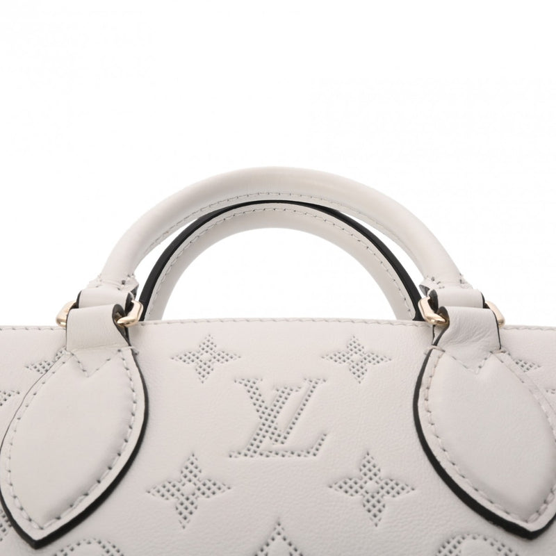 LOUIS VUITTON ルイヴィトン モノグラム オンザゴー EW 2WAY ホワイト M11274 レディース カーフ ハンドバッグ ABランク 中古 銀蔵