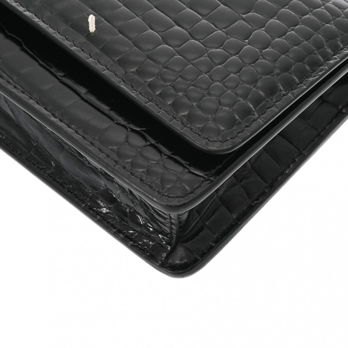 Maison Margiela　メゾン マルジェラ　４ステッチチェーンウォレット　ブラック　カーフ　SA3UI0008P4455T8013　 2143000671073　【432】