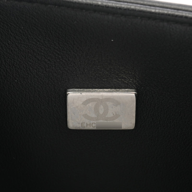 CHANEL シャネル ボーイシャネル チェーンショルダー 25cm ダークグレー A67086 レディース ラムスキン ショルダーバッグ Aランク 中古 銀蔵