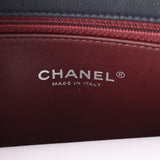 CHANEL シャネル ラージトップハンドルフラップバッグ 29 ダークネイビー A92992 レディース キャビアスキン リザード 2WAYバッグ Aランク 中古 銀蔵