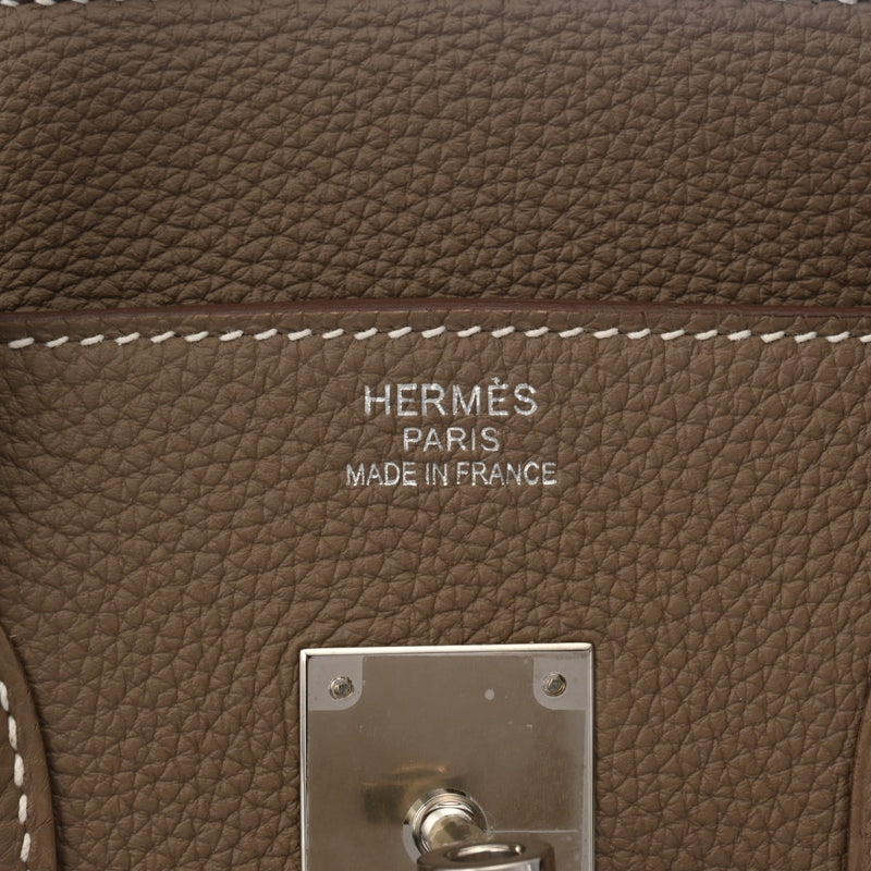 HERMES エルメス バーキン 35 エトゥープ Y刻印(2020年頃) ユニセックス トリヨンクレマンス ハンドバッグ Aランク 中古 銀蔵