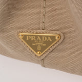 PRADA プラダ カナパミニ ベージュ 1BG439 レディース キャンバス ハンドバッグ ABランク 中古 銀蔵