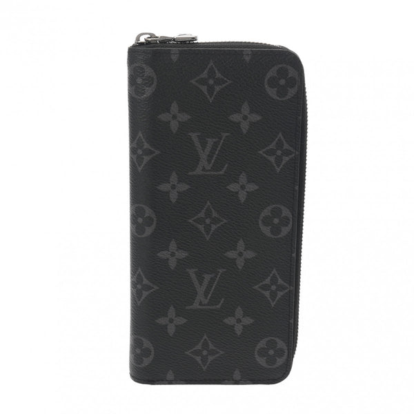 LOUIS VUITTON ルイヴィトン モノグラムエクリプス ジッピーウォレットヴェルティカル 黒 M62295 メンズ モノグラムキャンバス 長財布 ABランク 中古 銀蔵