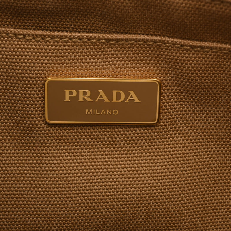 PRADA プラダ カナパ ミニ 2WAYトート ブラウン B2439G レディース キャンバス ハンドバッグ ABランク 中古 銀蔵