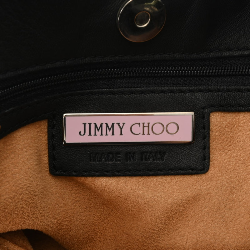 JIMMY CHOO ジミーチュウ スカーレット スタースタッズ ブラック ユニセックス レザー トートバッグ Bランク 中古 銀蔵