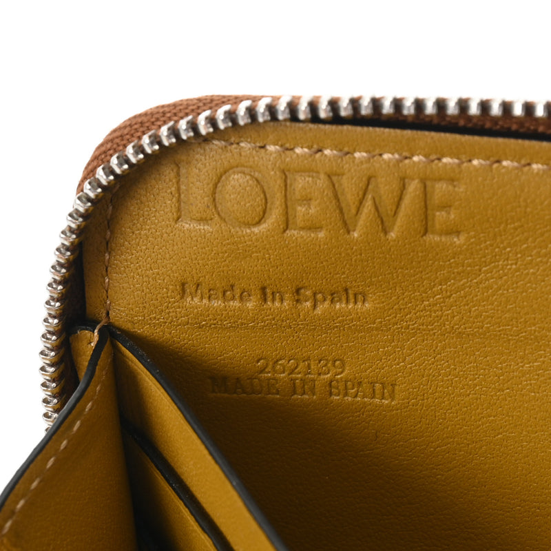 LOEWE ロエベ ジップアラウンドウォレット ブラウン C500T12X03 レディース カーフ 長財布 ABランク 中古 銀蔵