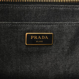 PRADA プラダ カナパ トート 2WAY ブラック B2642B レディース デニム ハンドバッグ Bランク 中古 銀蔵