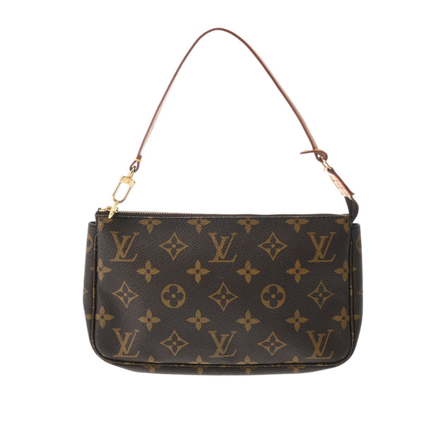 LOUIS VUITTON ルイヴィトン モノグラム ポシェット アクセソワール ブラウン M51980 レディース モノグラムキャンバス アクセサリーポーチ Bランク 中古 銀蔵