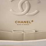 CHANEL シャネル マトラッセ チェーンショルダー 23cm Wフラップ ホワイト A01113 レディース キャビアスキン ショルダーバッグ Aランク 中古 銀蔵