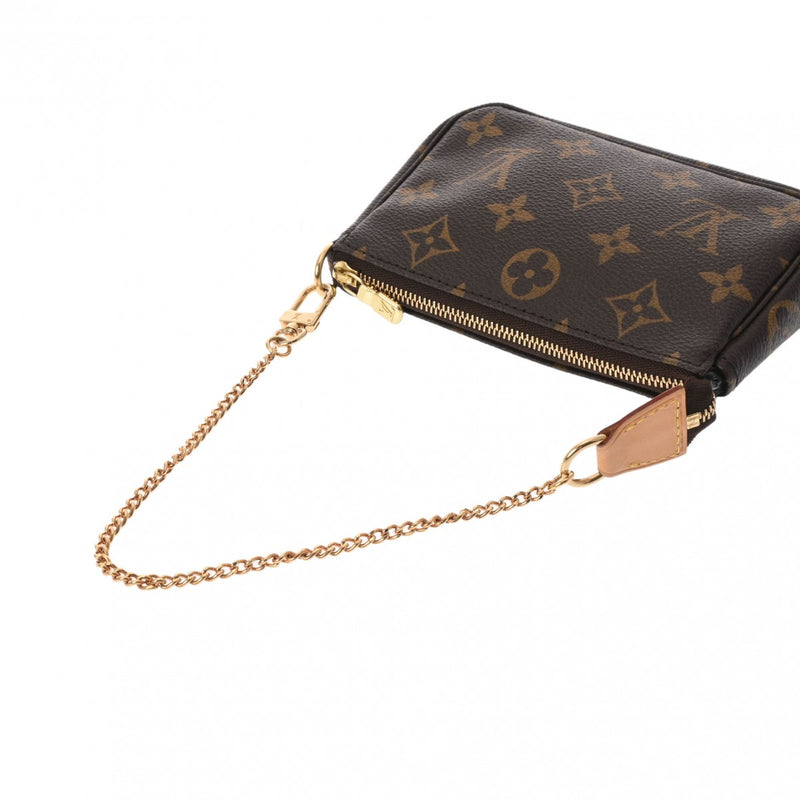 LOUIS VUITTON ルイヴィトン モノグラム ミニ ポシェット アクセソワール ブラウン M58009 レディース モノグラムキャンバス アクセサリーポーチ ABランク 中古 銀蔵