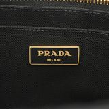 PRADA プラダ カナパ ミニ ブラック 1BG155 レディース キャンバス ハンドバッグ ABランク 中古 銀蔵