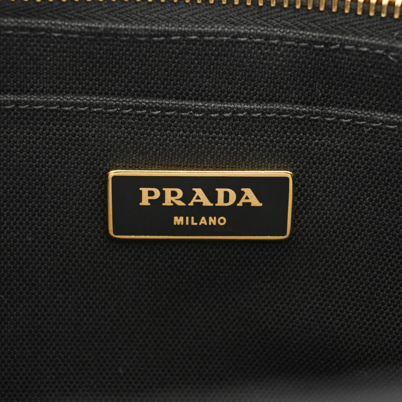 PRADA プラダ カナパ ミニ ブラック 1BG155 レディース キャンバス ハンドバッグ ABランク 中古 銀蔵