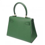 HERMES エルメス ミニケリー グリーン ○V刻印(1992年頃) レディース クシュベル 2WAYバッグ ABランク 中古 銀蔵