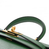 HERMES エルメス ミニケリー グリーン ○V刻印(1992年頃) レディース クシュベル 2WAYバッグ ABランク 中古 銀蔵