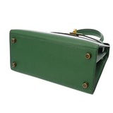 HERMES エルメス ミニケリー グリーン ○V刻印(1992年頃) レディース クシュベル 2WAYバッグ ABランク 中古 銀蔵