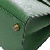 HERMES エルメス ミニケリー グリーン ○V刻印(1992年頃) レディース クシュベル 2WAYバッグ ABランク 中古 銀蔵