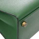 HERMES エルメス ミニケリー グリーン ○V刻印(1992年頃) レディース クシュベル 2WAYバッグ ABランク 中古 銀蔵