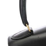 HERMES エルメス ミニケリー 外縫い ブラック ○Z刻印(1996年頃) レディース ボックスカーフ 2WAYバッグ Aランク 中古 銀蔵