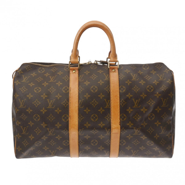 LOUIS VUITTON ルイヴィトン モノグラム キーポル 45 ブラウン M41428 ユニセックス モノグラムキャンバス ボストンバッグ Bランク 中古 銀蔵