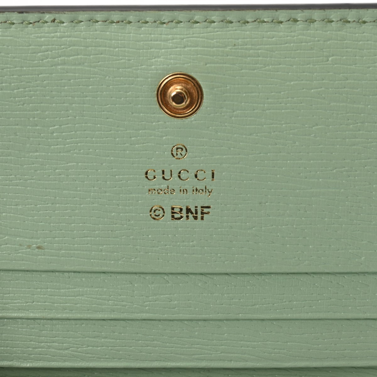 GUCCI 　グッチ　コンパクトウォレット ミントグリーン グッチコンパクトウォレット ばなにゃ ミントグリーン レディース