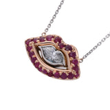 KAZUMI IMAGE カズミ イマージュ ダイヤ0.68ct ルビー0.37ct レディース K18ホワイトゴールド ネックレス Aランク 中古 銀蔵