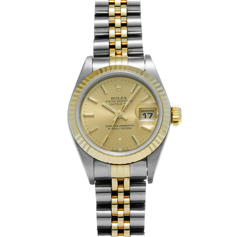 ロレックス デイトジャスト 79173 P番(2000年頃製造) シャンパン レディース 腕時計 自動巻き 中古 銀蔵