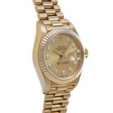 ロレックス デイトジャスト 10Pダイヤ 69178G T番(1996年頃製造) シャンパン/ダイヤモンド レディース 腕時計 自動巻き 中古 銀蔵