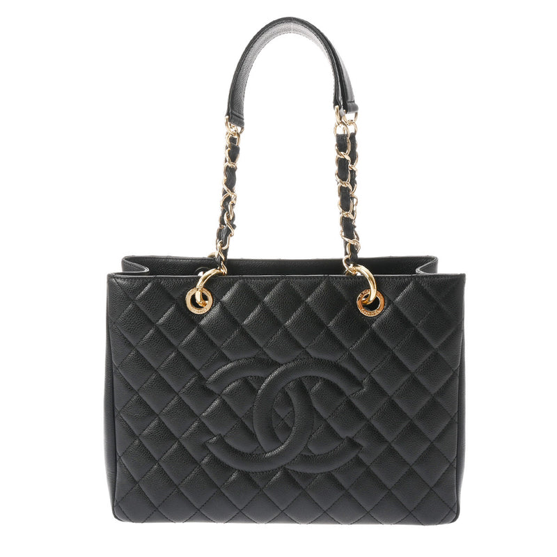 CHANEL シャネル マトラッセ GST グランドショッピングトート ブラック A50995 レディース キャビアスキン トートバッグ Aランク 中古 銀蔵