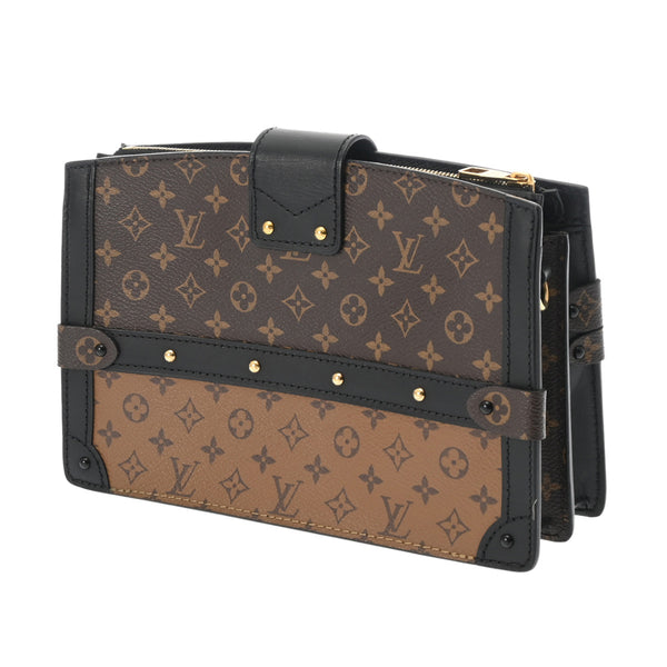 LOUIS VUITTON ルイヴィトン モノグラムリバース トランククラッチ 2WAY キャメル/ブラウン M43596 レディース モノグラムキャンバス ショルダーバッグ Aランク 中古 銀蔵