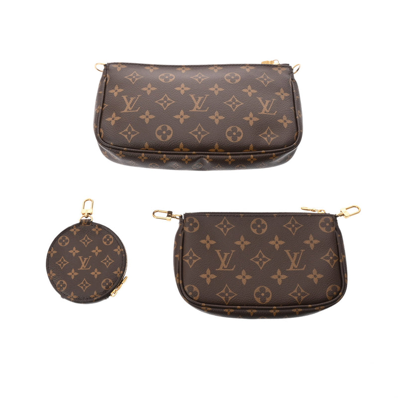 LOUIS VUITTON ルイヴィトン モノグラム ミュルティ ポシェット アクセソワール カーキ M44813 レディース モノグラムキャンバス ショルダーバッグ ABランク 中古 銀蔵