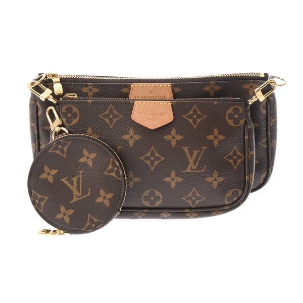 LOUIS VUITTON ルイヴィトン モノグラム ミュルティ ポシェット アクセソワール カーキ M44813 レディース モノグラムキャンバス ショルダーバッグ ABランク 中古 銀蔵