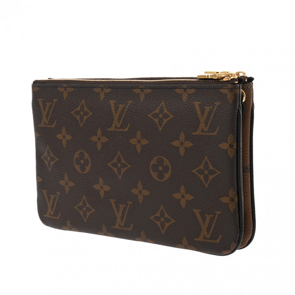 LOUIS VUITTON ルイヴィトン モノグラムジャイアント リバース ポシェットドゥーブルジップ ブラウン M69203 レディース モノグラムキャンバス モノグラムジャイアントリバース ショルダーバッグ Aランク 中古 銀蔵