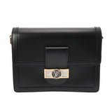 LOUIS VUITTON ルイヴィトン ドーフィーヌ MM 2WAYチェーンショルダー ブラック M55821 レディース レザー ショルダーバッグ Aランク 中古 銀蔵