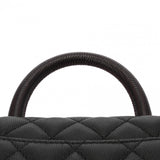 CHANEL シャネル マトラッセ トップハンドル XS 2WAY フラップバッグ ブラック A92990 レディース キャビアスキン リザード ハンドバッグ 新同 中古 銀蔵