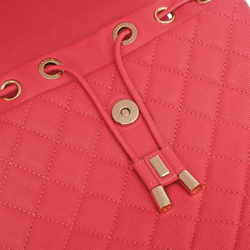 CHANEL シャネル CCフィグリー バックパック ピンク レディース キャビアスキン リュック・デイパック Aランク 中古 銀蔵