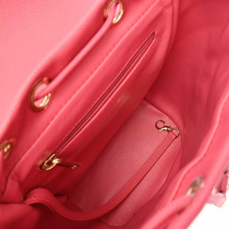 CHANEL シャネル CCフィグリー バックパック ピンク レディース キャビアスキン リュック・デイパック Aランク 中古 銀蔵