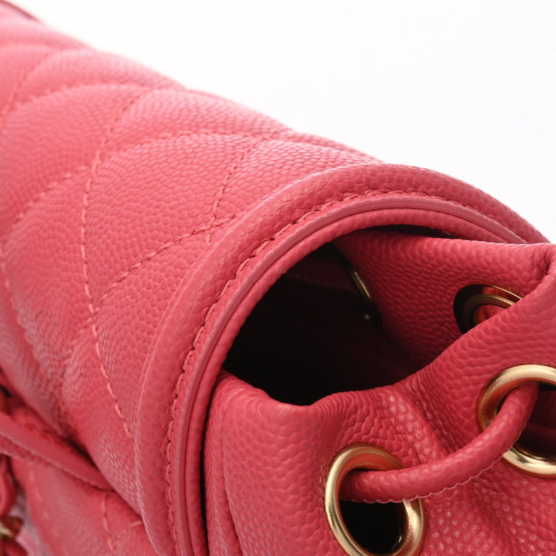 CHANEL シャネル CCフィグリー バックパック ピンク レディース キャビアスキン リュック・デイパック Aランク 中古 銀蔵