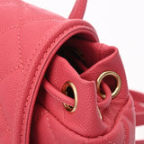 CHANEL シャネル CCフィグリー バックパック ピンク レディース キャビアスキン リュック・デイパック Aランク 中古 銀蔵