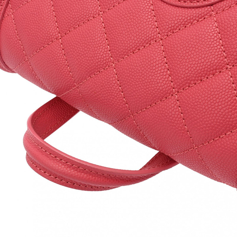 CHANEL シャネル CCフィグリー バックパック ピンク レディース キャビアスキン リュック・デイパック Aランク 中古 銀蔵