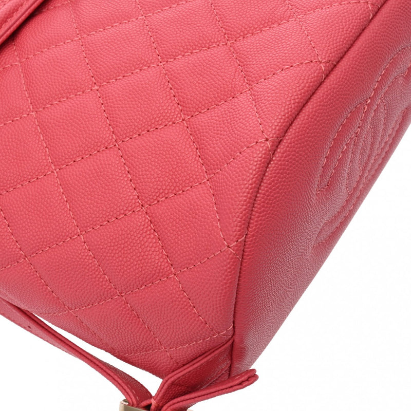 CHANEL シャネル CCフィグリー バックパック ピンク レディース キャビアスキン リュック・デイパック Aランク 中古 銀蔵