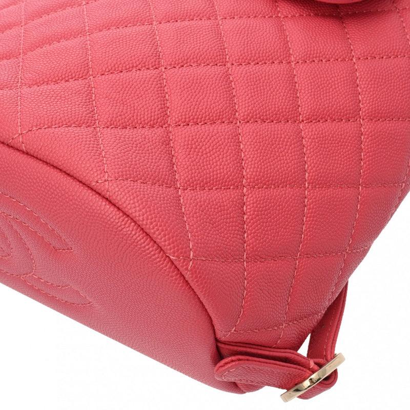 CHANEL シャネル CCフィグリー バックパック ピンク レディース キャビアスキン リュック・デイパック Aランク 中古 銀蔵