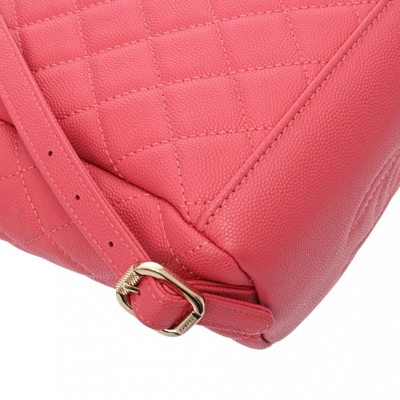 CHANEL シャネル CCフィグリー バックパック ピンク レディース キャビアスキン リュック・デイパック Aランク 中古 銀蔵