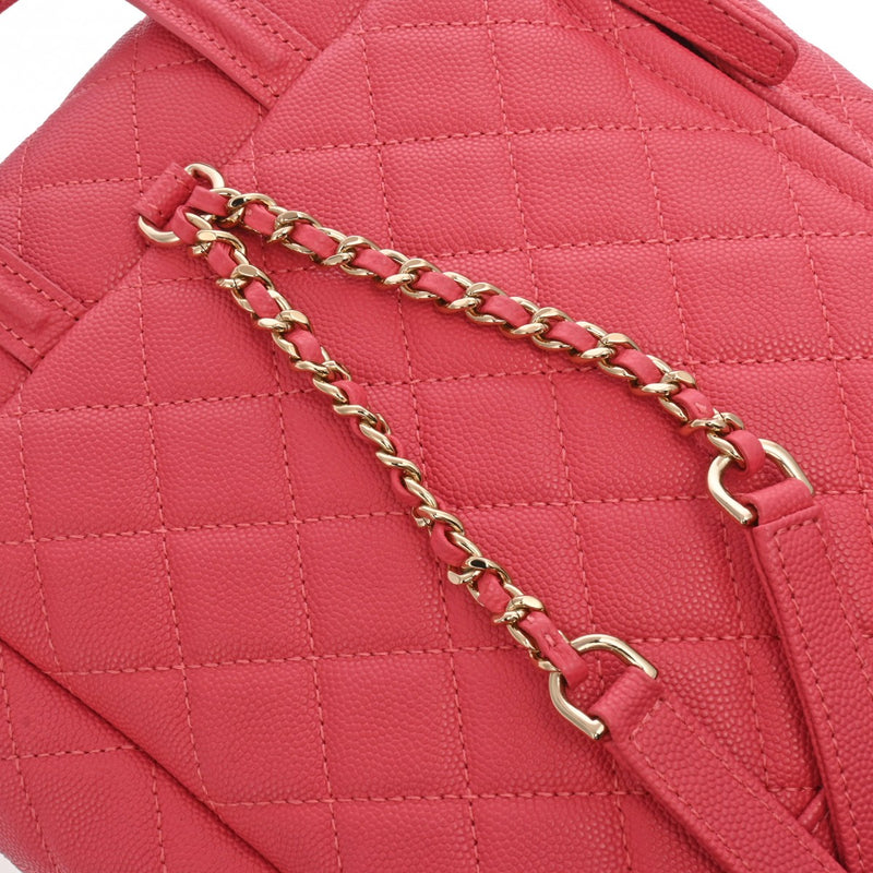 CHANEL シャネル CCフィグリー バックパック ピンク レディース キャビアスキン リュック・デイパック Aランク 中古 銀蔵