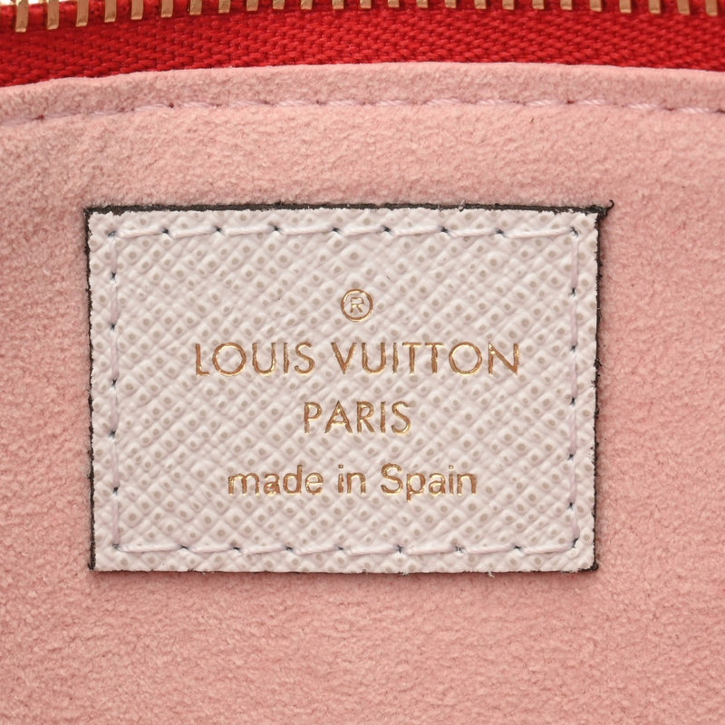 LOUIS VUITTON ルイヴィトン モノグラムジャイアント ポシェット ドゥーブル ジップ ルージュ M67561 レディース レザー ショルダーバッグ Aランク 中古 銀蔵