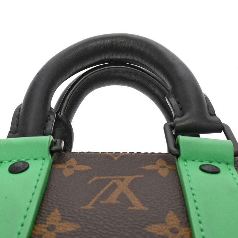 LOUIS VUITTON ルイヴィトン マカサー キーポルバンドリエール 25 グリーン M46249 メンズ モノグラムキャンバス ハンドバッグ Aランク 中古 銀蔵