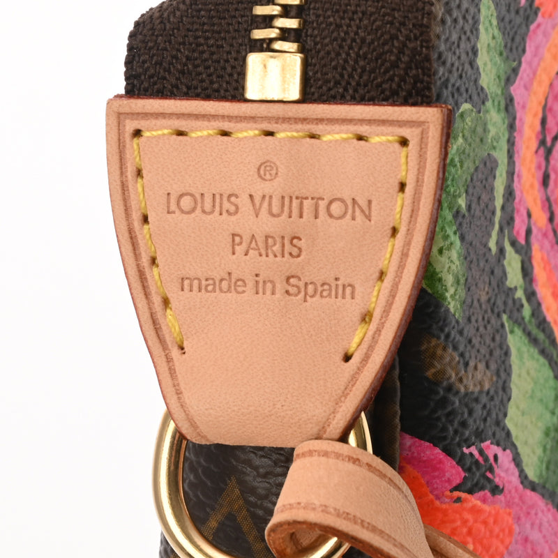 LOUIS VUITTON ルイヴィトン モノグラムローズ ポシェット アクセソワール ブラウン M48615 レディース モノグラムキャンバス アクセサリーポーチ 新同 中古 銀蔵