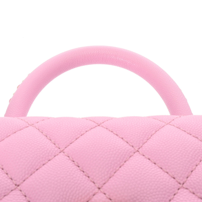 シャネル トップハンドル XS 2WAY 持ち手チェーン 42976 ピンク