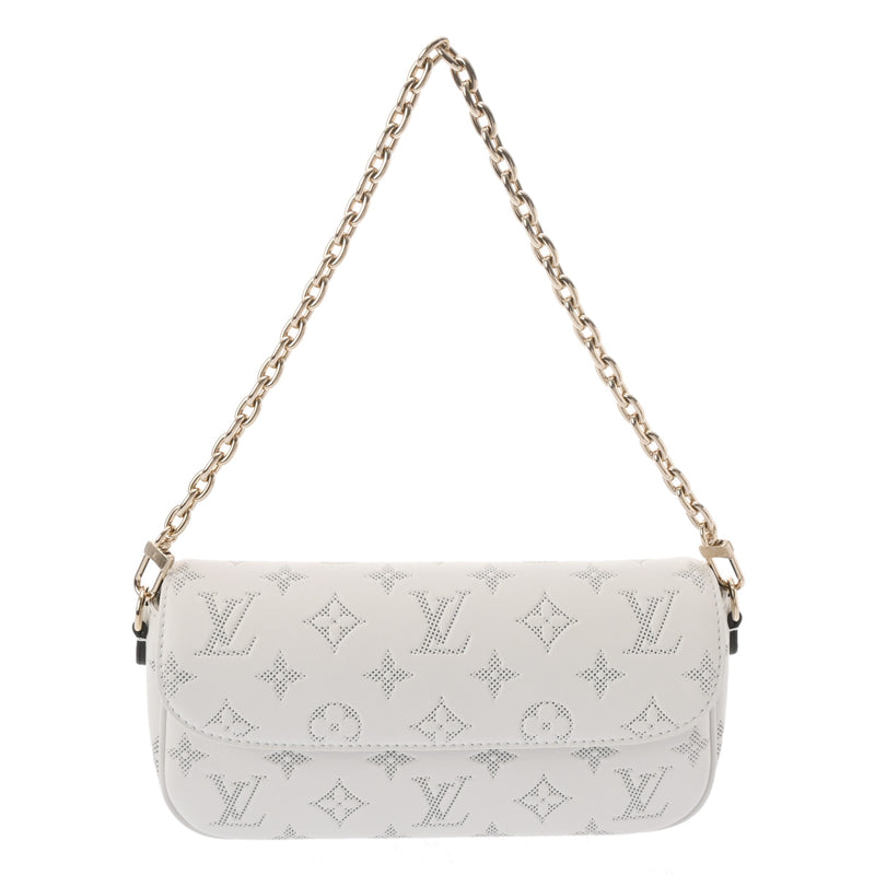 LOUIS VUITTON ルイヴィトン ウォレットオンチェーンアイビー ホワイト M11299 レディース レザー チェーンウォレット 新同 中古 銀蔵